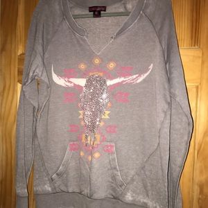 rock and roll cowgirl sweatshirt size xl